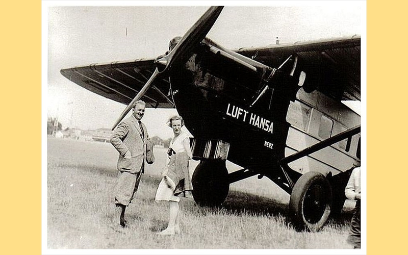 Einmotoriges Verkehrsflugzeug der Luft-Hansa (Dornier Merkur)