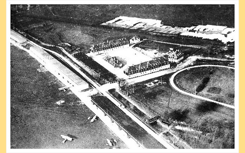 Blick auf den Westteil des Flugplatzes, 1914