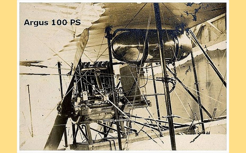 Argus As I, Vierzylinder-Reihenmotor, 100 PS